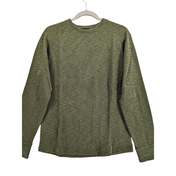 Banana Republic Double Knit Shirt S‎ Olive Green Crewneck Long Sleeves Layering - Picture 11 of 11
